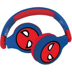 Jouet-Jeux éducatifs-Jeux scientifiques-SPIDER-MAN - Casque 2 en 1 Bluetooth® - Filaire confortable et pliable pour enfants avec limitation de son - LEXIBOOK