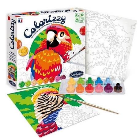 Peinture Colorizzy - Sentosphère - Oiseaux - Kit enfant - Couleurs vibrantes et couvrantes BLANC 3 - vertbaudet enfant 