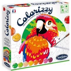 Jouet-Activités artistiques et musicales-Tableaux, dessin et peinture-Peinture Colorizzy - Sentosphère - Oiseaux - Kit enfant - Couleurs vibrantes et couvrantes