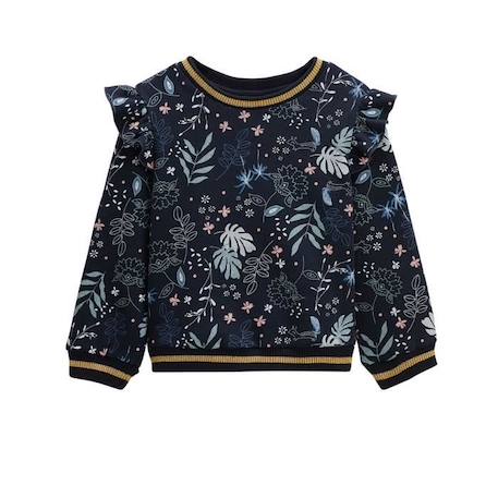 Sweat-shirt fille en molleton Belle de Nuit BLEU 1 - vertbaudet enfant 