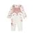 Ensemble salopette bébé en molleton et t-shirt Machu Picchu ROSE 1 - vertbaudet enfant 