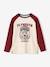 Tee-shirt motif ours manches raglan contrastées bordeaux 1 - vertbaudet enfant 