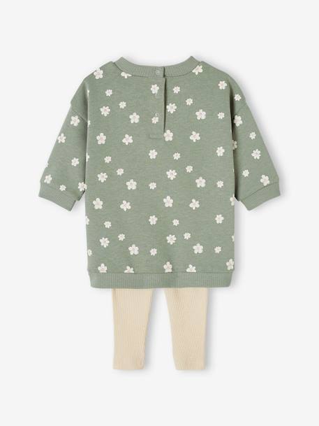 Ensemble robe + legging bébé personnalisable beige doré+rose+vert d'eau+vert sauge 27 - vertbaudet enfant 