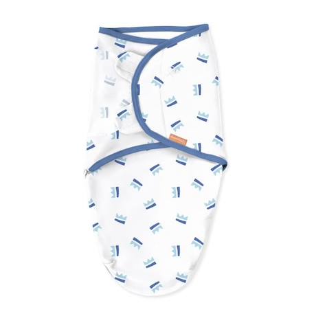 INGENUITY Original Swaddle, Gigoteuse d'emmaillotage, 0-3 mois, sécurité et chaleur pour bébé, crown bleu, lot de 2 BLEU 3 - vertbaudet enfant 