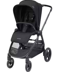 MAXI-COSI Poussette Street Plus avec nacelle, De la naissance à 4 ans, Confortable et Polyvalente, Essential Black  - vertbaudet enfant