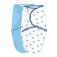 Linge de maison et décoration-INGENUITY Original Swaddle, Gigoteuse d'emmaillotage, 0-3 mois, sécurité et chaleur pour bébé, crown bleu, lot de 2