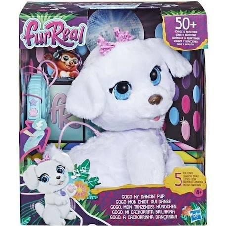 Peluche interactive GoGo mon chiot qui danse - animal électronique dansant + de 50 sons et réactions - dès 4 ans - FURREAL FRIENDS BLANC 2 - vertbaudet enfant 