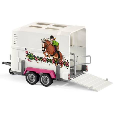 Pick-up avec remorque pour cheval, coffret figurines schleich avec 38 éléments dont 1 cheval inclus, Schleich 42346 Horse Club ROSE 6 - vertbaudet enfant 