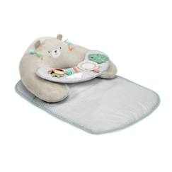 Jouet-Premier âge-Tapis d'éveil et portiques-INGENUITY Tapis d éveil 4 en 1 Petit Ourson, Coussin de support pour apprentissage de la position assise, Tablette nomade avec 5 jou