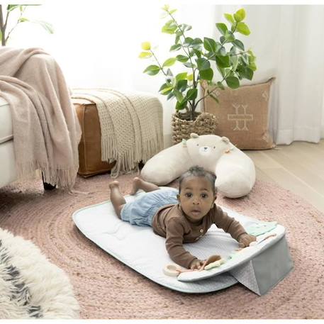 INGENUITY Tapis d éveil 4 en 1 Petit Ourson, Coussin de support pour apprentissage de la position assise, Tablette nomade avec 5 jou BLANC 2 - vertbaudet enfant 