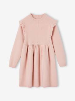 -Robe à volants en tricot fille