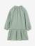 Robe en gaze de coton motifs fleurs fille anthracite+vert de gris 9 - vertbaudet enfant 