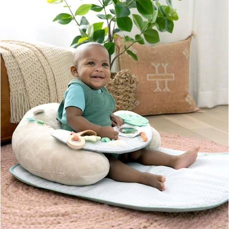 INGENUITY Tapis d éveil 4 en 1 Petit Ourson, Coussin de support pour apprentissage de la position assise, Tablette nomade avec 5 jou BLANC 4 - vertbaudet enfant 