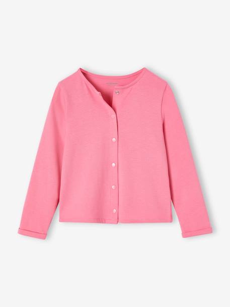 Ensemble fille cardigan et robe imprimée fleurs moutarde+rose+vert émeraude 13 - vertbaudet enfant 