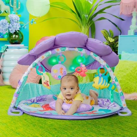 DISNEY BABY Tapis d Eveil Petite Sirène, Musique et Lumières, Jouets interactifs, Coussin de support position plat ventre BLANC 2 - vertbaudet enfant 