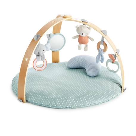 INGENUITY Tapis d'éveil et d'activités Cozy Spot Loamy™, réversible, arche de jeux en bois, ultra doux, dès la naissance BLEU 2 - vertbaudet enfant 