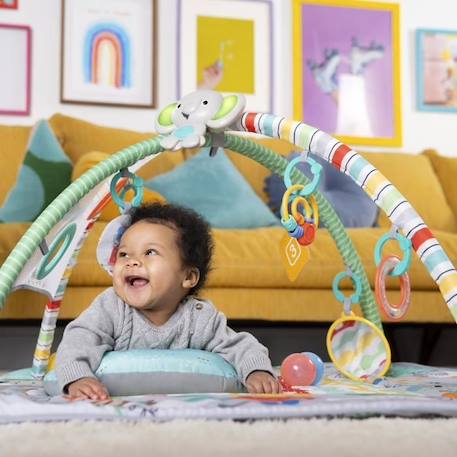 BRIGHT STARTS Tapis d'éveil maxi Monde Tropical, 5 modes de jeu - 40 balles - 7 jouets détachables GRIS 5 - vertbaudet enfant 