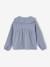 Blouse en gaze col Claudine fantaisie fille bleu grisé+vieux rose 2 - vertbaudet enfant 