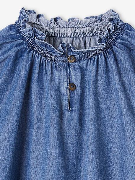 Blouse en denim léger fille bleu moyen 3 - vertbaudet enfant 