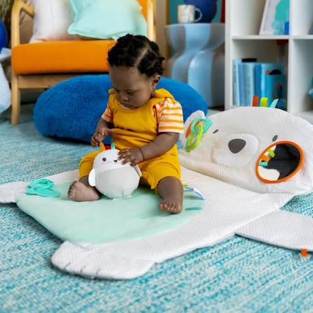 BRIGHT STARTS Tapis d'éveil Ours Polaire, Coussin de support pour position sur le ventre, 4 jouets détachables GRIS 5 - vertbaudet enfant 