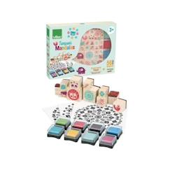 Jouet-Activités artistiques et musicales-Tableaux, dessin et peinture-Coffret tampons Mandalas pour enfants - VILAC - Mixte - A partir de 4 ans