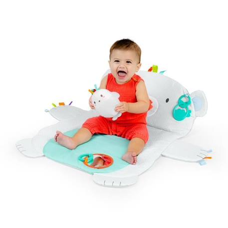 BRIGHT STARTS Tapis d'éveil Ours Polaire, Coussin de support pour position sur le ventre, 4 jouets détachables GRIS 3 - vertbaudet enfant 