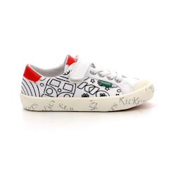 KICKERS Baskets basses Gody Blanc Mixte  - vertbaudet enfant