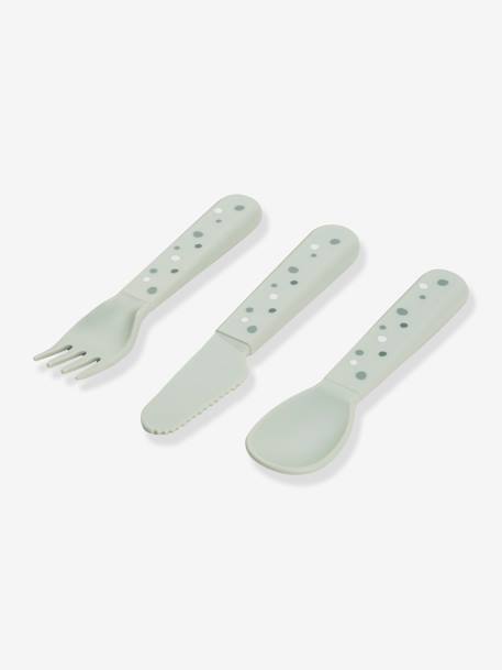 Set de 3 couverts Happy dots DONE BY DEER blush+vert 10 - vertbaudet enfant 