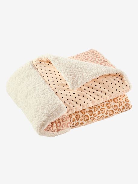 Tapis de sol / Fond de parc patchwork coton et sherpa LOVELY LÉO rose imprimé 4 - vertbaudet enfant 