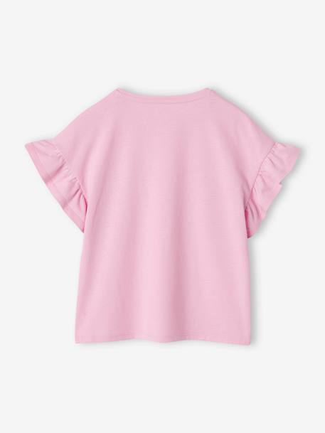 T-shirt manches courtes à volants fille mauve 2 - vertbaudet enfant 