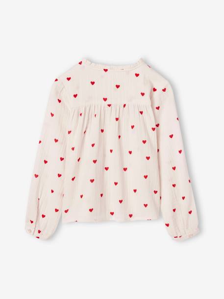 Chemise en gaze de coton personnalisable fille écru+vanille 2 - vertbaudet enfant 