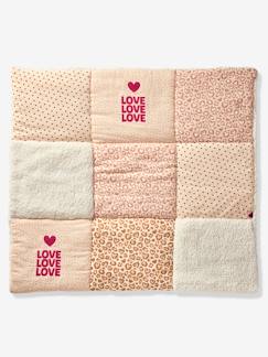 Jouet-Tapis de sol / Fond de parc patchwork coton et sherpa LOVELY LÉO