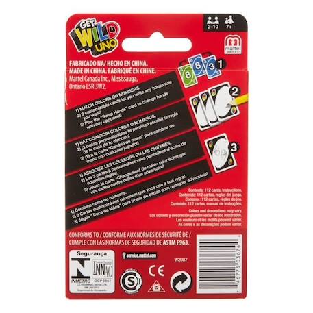 Mattel Games - Uno - Jeu de Cartes Famille - 7 ans et + W2087 ROUGE 5 - vertbaudet enfant 