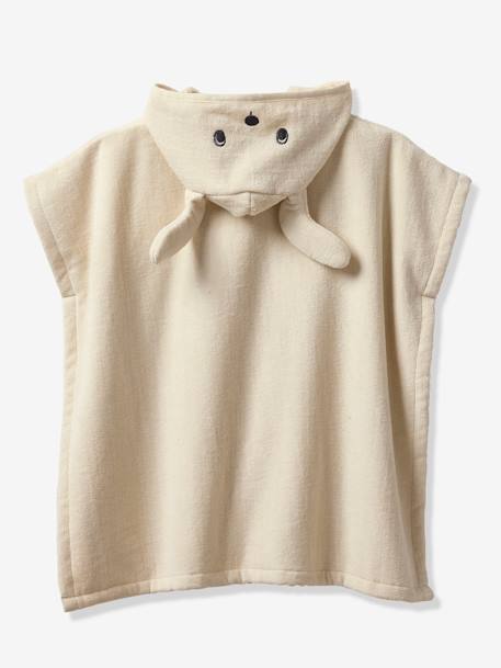 Poncho de bain bébé avec coton recyclé personnalisable Animaux abricot+beige+ocre 10 - vertbaudet enfant 