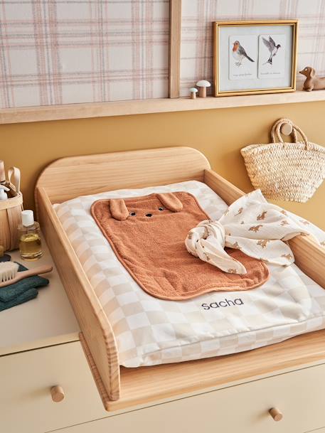 Matelas à langer ACHILLE personnalisable carreaux beige 3 - vertbaudet enfant 