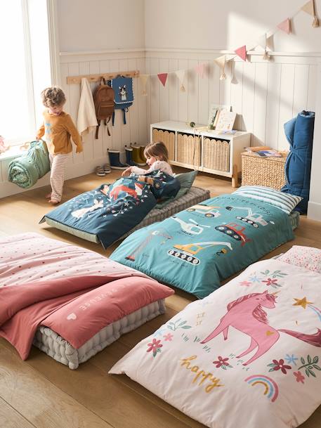 Couchage de sieste maternelle MINIDODO essentiels bleu imprimé+rose imprimé 8 - vertbaudet enfant 