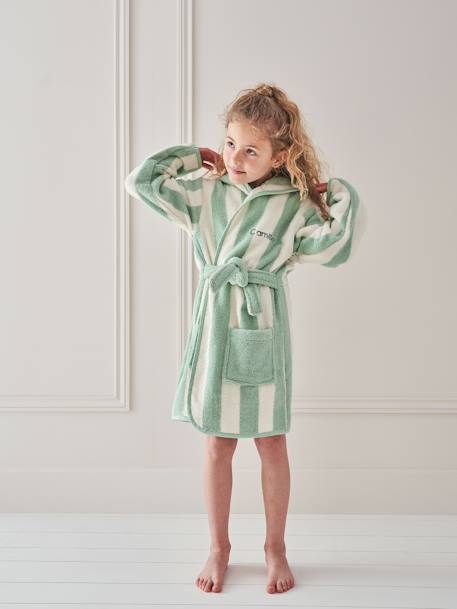 Fille-Peignoir de bain enfant rayures TRANSAT