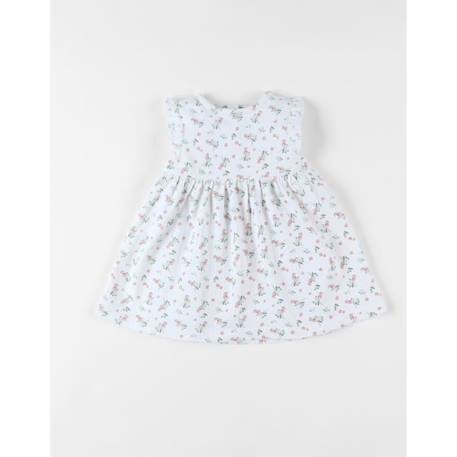 Robe imprimé fleuri en jersey pointelle BLANC 1 - vertbaudet enfant 