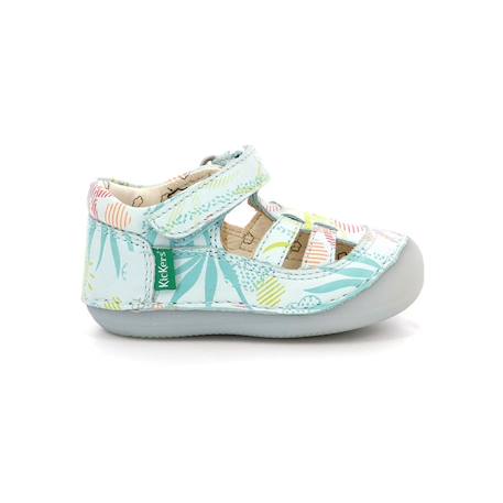 KICKERS Salomés Sushy BLANC+BLEU+ROSE 5 - vertbaudet enfant 