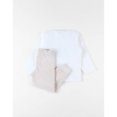 Pyjama 2 pièces renne en velours chiné ecru BEIGE 2 - vertbaudet enfant 