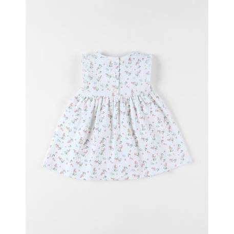 Robe imprimé fleuri en jersey pointelle BLANC 2 - vertbaudet enfant 