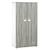 Armoire bébé Smile ours - Chêne silex - Blanche - 2 portes - 168x85x57cm - Babyprice GRIS 1 - vertbaudet enfant 