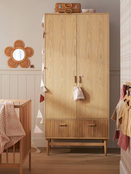 Grande armoire 2 portes + tiroir ligne COPENHAGUE bois 2 - vertbaudet enfant 