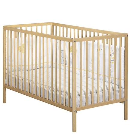 Lit bébé - 120 x 60 cm - Babyprice First - Tout barreaux - En bois naturel BEIGE 1 - vertbaudet enfant 