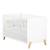 Lit bébé - 120 x 60 cm - Babyprice Joy Naturel - Blanc - Sur pieds en bois naturel BLANC 2 - vertbaudet enfant 