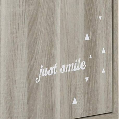 Lit Combiné - 120x60cm - Evolutif en 90x190cm - Babyprice Smile - Chêne silex GRIS 2 - vertbaudet enfant 