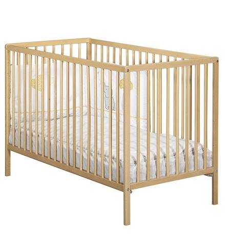 Lit bébé - 120 x 60 cm - Babyprice First - Tout barreaux - En bois naturel BEIGE 2 - vertbaudet enfant 