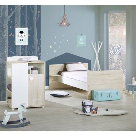 Lit Combiné - 120x60cm - Evolutif en 90x190cm - Babyprice Smile - Hêtre BEIGE 3 - vertbaudet enfant 