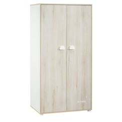 Chambre et rangement-Chambre-Armoire, portant-Armoire bébé Smile - Hêtre - 2 portes - 168x85x57cm - Babyprice