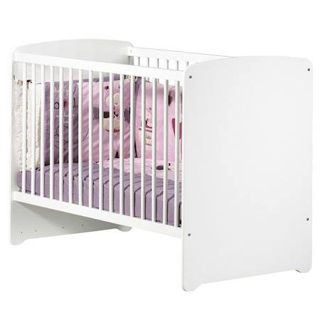 Lit bébé - 120 x 60 cm - Babyprice Basic - En bois blanc BLANC 2 - vertbaudet enfant 